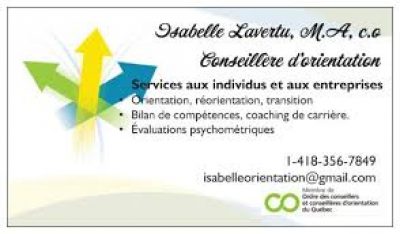 Services de coaching (Isabelle Lavertu)